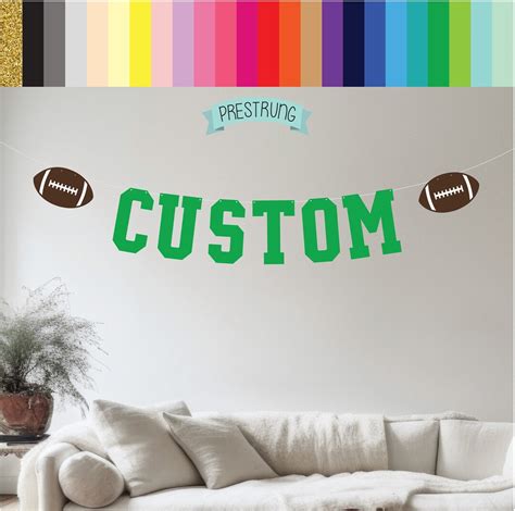 Custom Football Banner, Football Banner, Football Decorations, Football ...