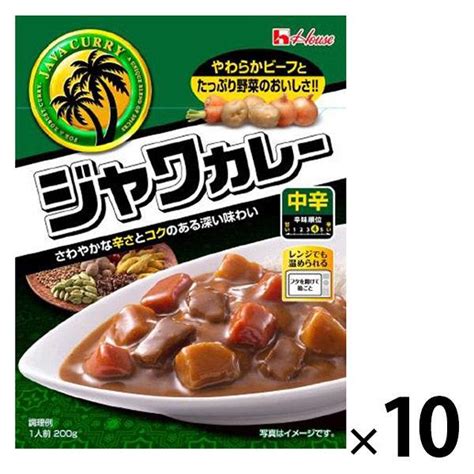 ハウス食品 レトルトジャワカレー 中辛 1セット（10個） レンジ対応 X438049lohaco Yahoo店 通販