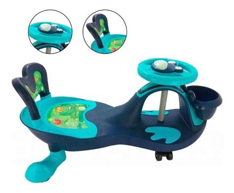 Carrinho Infantil Zippy Car Animais Azul Ou Rosa Gira Zippy Toys