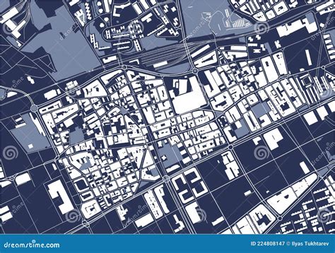 Map of the City of L Hospitalet De Llobregat, Spain Stock Vector ...