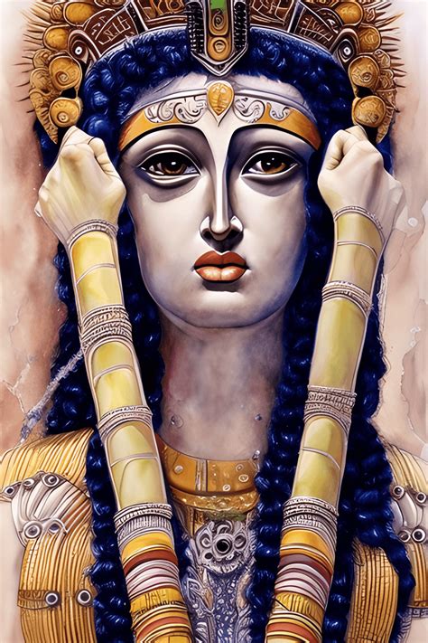 Hyper Realistic Watercolor Painting Of Hera With Intricate Detail