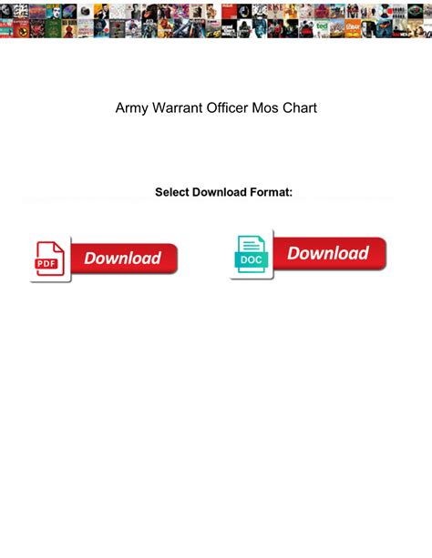 Army Warrant Officer Mos Chart - DocsLib