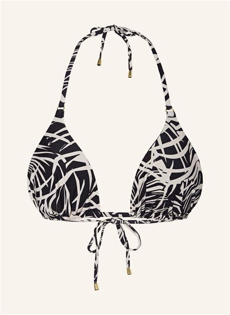 Hot Stuff Triangel Bikini Top In Schwarz Creme