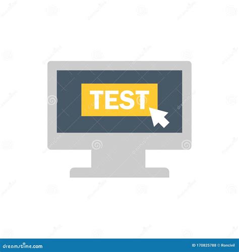 Computer Test Icon Stock Vector Illustration Of Design