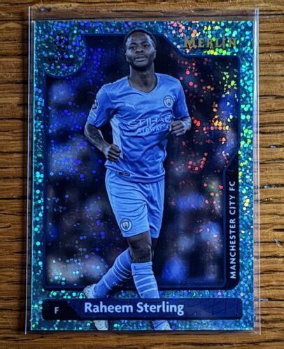 2021 22 Raheem Sterling 199 Topps Merlin Chrome UEFA Aqua Speckle