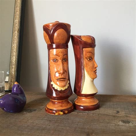 King And Queen Salt And Pepper Shakers Chess Salt And Pepper Medieval Salt And Pepper Shakers