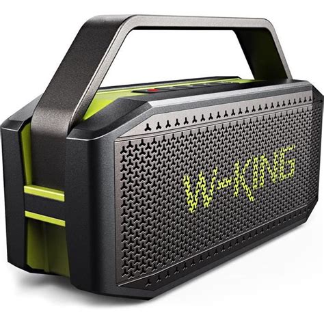 W KING Enceinte Bluetooth Puissante 60W Haut Parleur Chantier Etanche