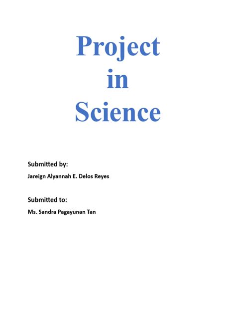 Science Project Front Page (1) | PDF