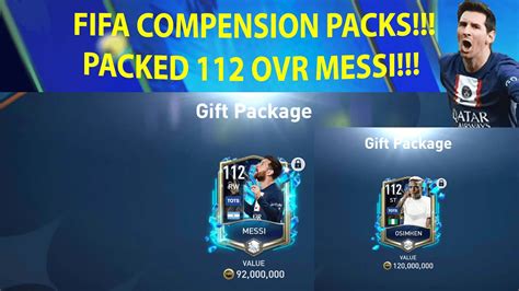 Fifa Compension Packs Packed 112 Ovr Messi Fifa Mobbile Tots Event Fifa Mobile Youtube