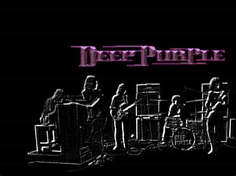 Download English Hard Rock Band Deep Purple Silhouette Illustration Wallpaper