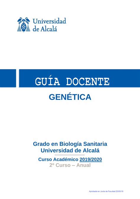 PDF GENÉTICA uah es las herramientas conceptuales y metodológicas