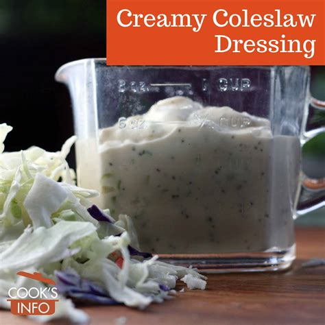 Creamy Coleslaw Dressing - CooksInfo