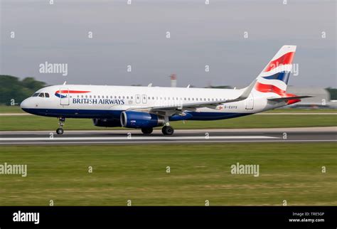 British Airways A320 232 G EUYS Rolling For Take Off At Manchester