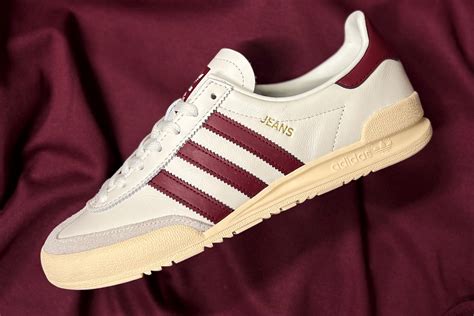 The Adidas Jeans Trainer Arrives In Chalk White Burgundy S Casual