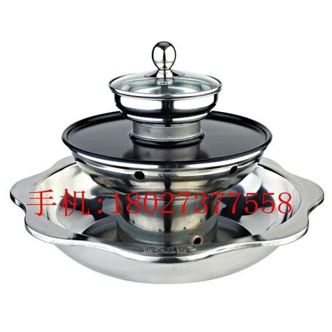 Shabu Pan With Teppan BBQ Grill Steamer 3 Layers Integrated Reunion Hot Pot China