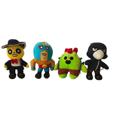 Pelúcia Brawl Stars 18cm Poco El Primo Spike Corvo Colecionáveis Jogo