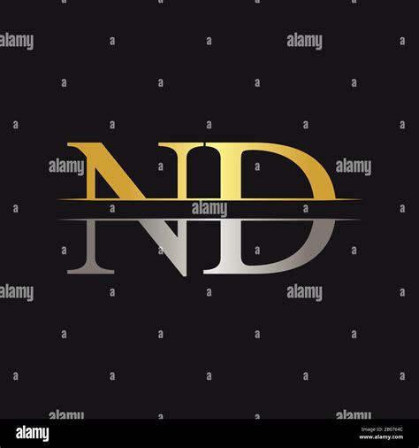 Initial Monogram Letter ND Logo Design Vector Template. ND Letter Logo ...