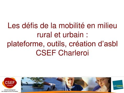 Ppt Les D Fis De La Mobilit En Milieu Rural Et Urbain Plateforme