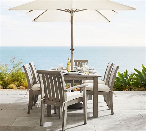 Piped Outdoor Dining Chair Cushion | Pottery Barn