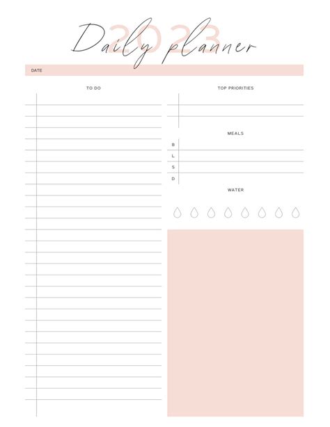 2023 Minimalist Planner Printable Daily/monthly Planner to - Etsy