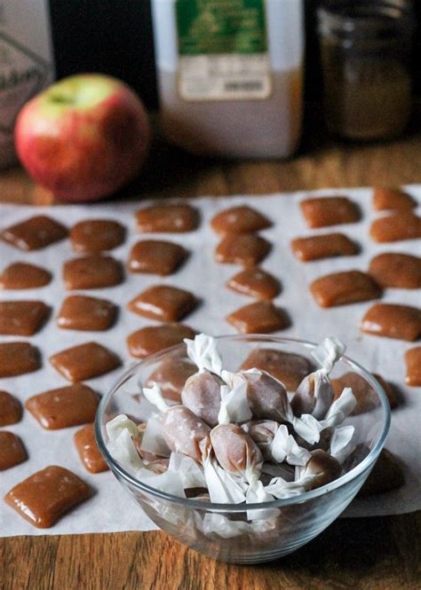 Apple Cider Caramels Recipe Apple Cider Caramels Homemade Candies Sweet Treats