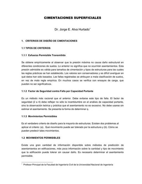 Cimentaciones Superficiales Texto Ronald Zapata Arispe UDocz