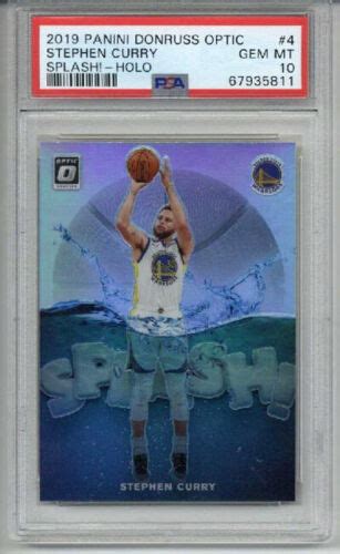 2019 PANINI DONRUSS OPTIC SPLASH HOLO 4 STEPHEN CURRY WARRIORS PSA 10