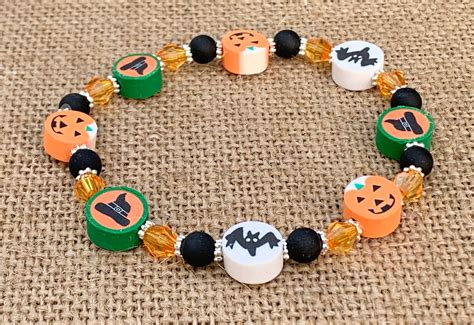 Halloween Beaded Bracelets Halloween Jewelry Bead Kits Or Etsy