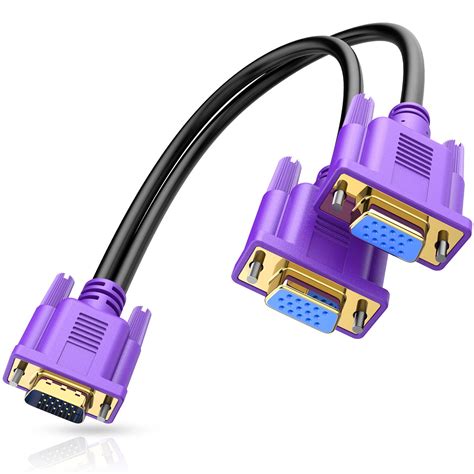 Amazon.com: Halsouy VGA Splitter Cable, Dual Monitor Adapter for Screen ...