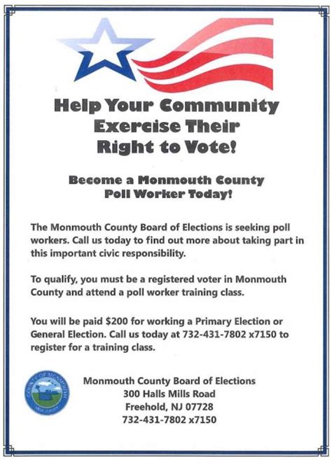 Become A Monmouth County Poll Worker The Source