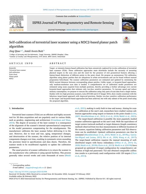 PDF ISPRS Journal Of Photogrammetry And Remote Sensing Self