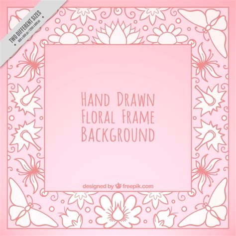 Free Vector Pink Floral Frame