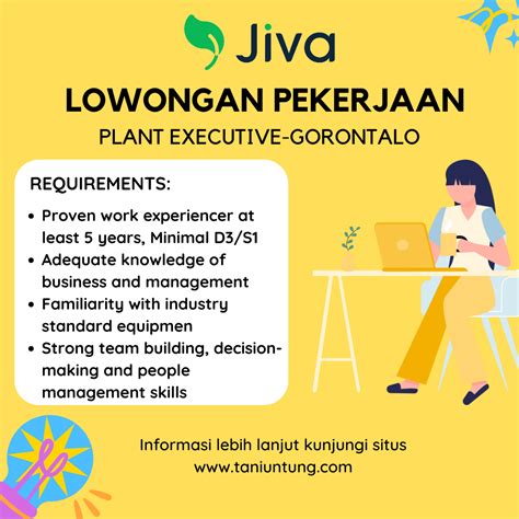 Lowongan Kerja Plant Executive Di Pt Jiva Agriculture Indonesia Tani