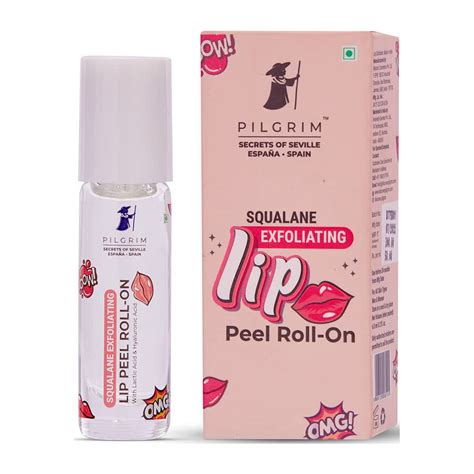 Pilgrim Spanish Squalane Lip Peel Roll On With Lactic Acid And Hyaluronic Acid Squalane