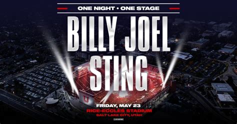 Billy Joel Sting To Perform On May 23 2025 At Rice Eccles Stadium In