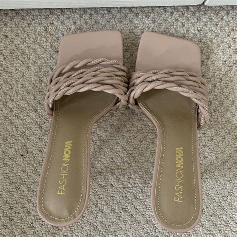 Biege Nude Slip On Heels Size Fashion Depop