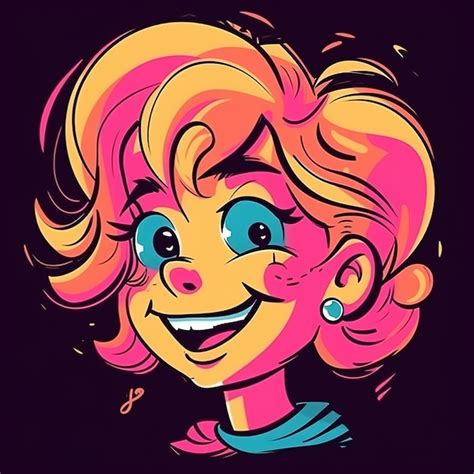 Premium AI Image | A cartoon of a girl with pink hair and a pink hair.