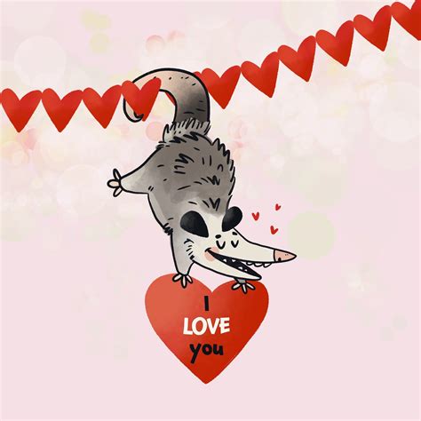Possum I Love You Valentine's Day Card | Boomf
