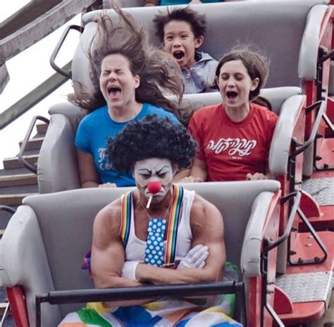 PsBattle: Grumpy clown on a roller coaster : r/photoshopbattles