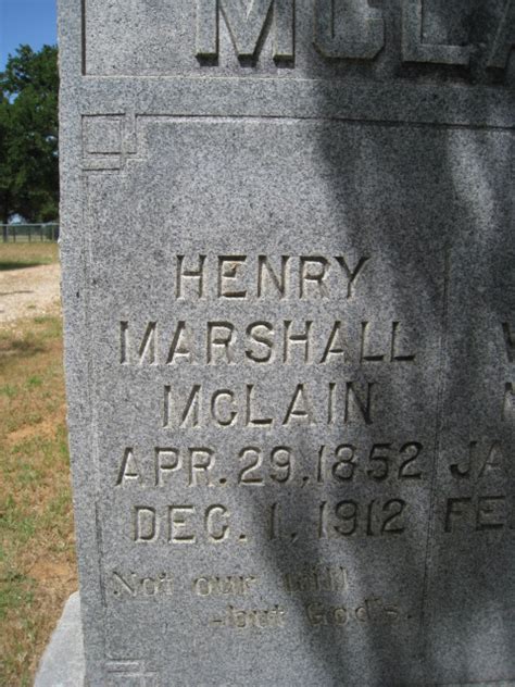 Henry Marshall McLain 1852 1912 Homenaje De Find A Grave