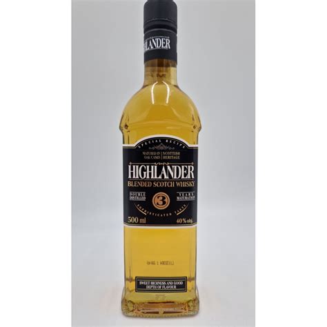 HIGHLANDER BLENDED SCOTCH WHISKY 3 YO 40 0 5 L