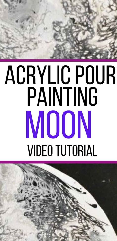 Easy Acrylic Moon Painting with Acrylic Pouring - Homebody Hall