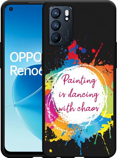 Hoesje Geschikt Voor Oppo Reno G Zwart Painting Bol