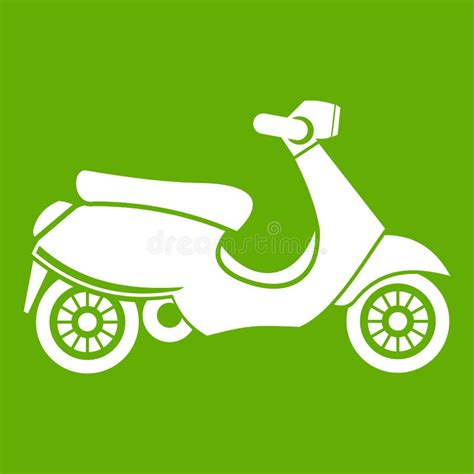 Verde Del Icono De La Vespa Del Vespa Ilustración del Vector