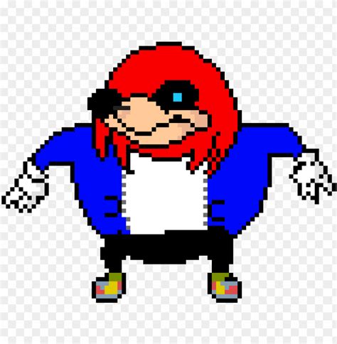 Ugandan Knuckles Pixel Art Grid