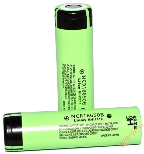 Panasonic NCR18650B 3400 mAh Li-Ion аккумулятор 18650 без защиты ...
