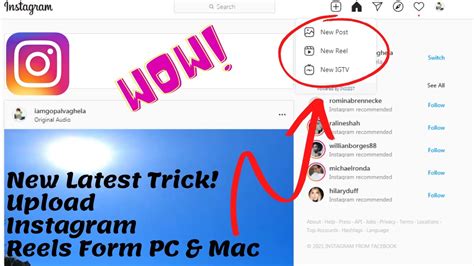 How To Post Instagram Reels From Pc Mac Upload Unlimited Instagram