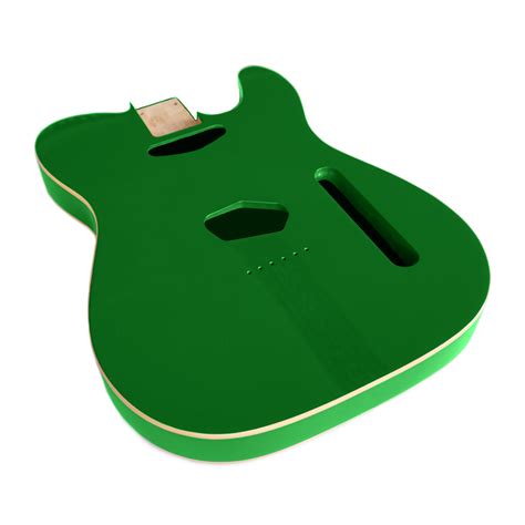 Telecaster Guitar Body Shamrock Green With Vintage Cream Binding 2 Piece American Alder