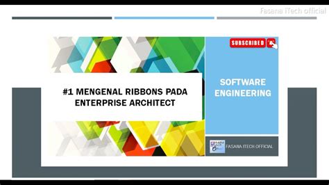 Mengenal Ribbons Pada Enterprise Architect Pemodelan Sistem Youtube