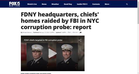 Fdny Headquarters Chiefs Homes Raided By Fbi In Nyc Corruption Probe